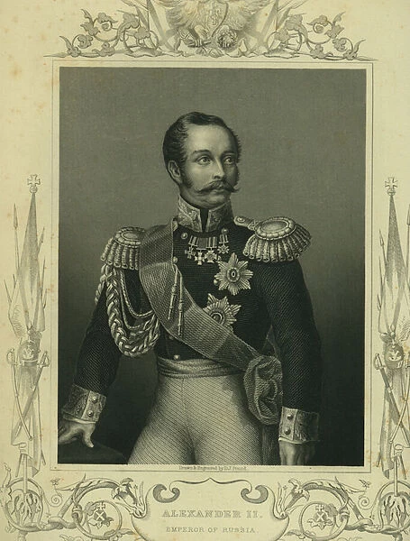 Alexander II (1818-81) of Russia (engraving)