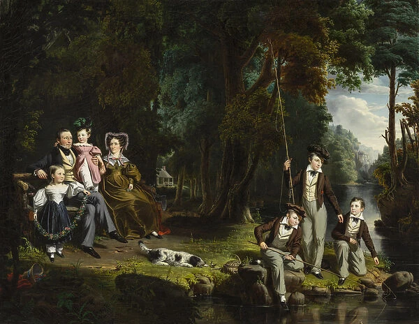 Alexander Masterton and His Wife and Children, 1834 (oil on canvas)