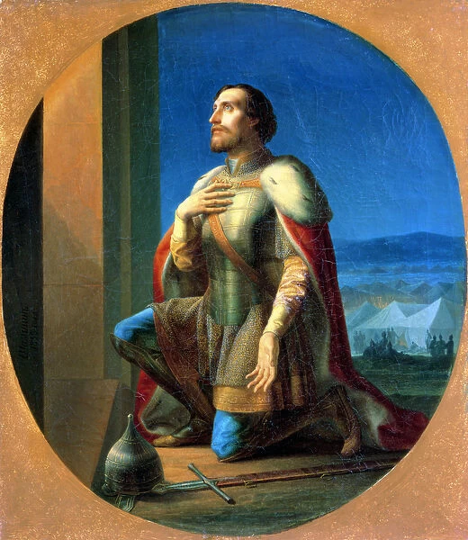 Alexander Nevsky (1220  /  1-65) Prince of Novgorod, Grand Duke of Vladimir, 1855 (oil