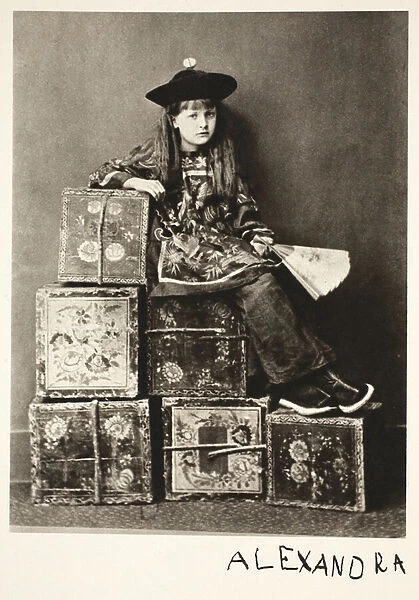 Alexandra Kitchen as A Chinaman, 14th July 1873 (sepia photo)