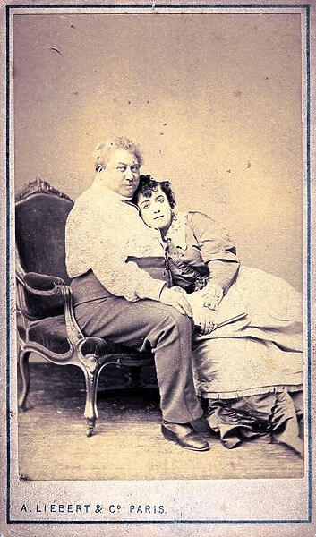 Alexandre Dumas and Miss Menken by Alphonse Liebert & C (photo)