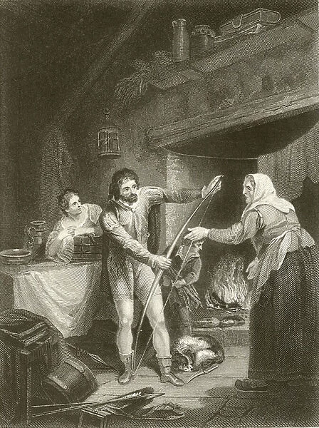Alfred in the Neatherds Cottage (engraving)