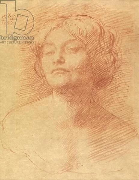 Alice Knewstub, 1897 (chalk on paper)