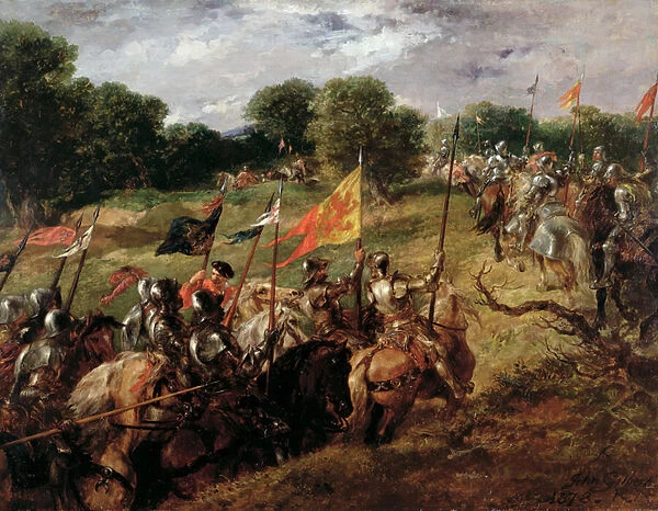 With all their banners bravely spread, 1878 (oil on canvas)