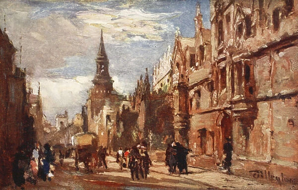 All Souls College and the High Street, 1903 (colour litho)