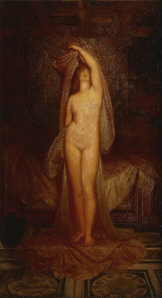 An Allegorical Female Figure, (oil on panel)