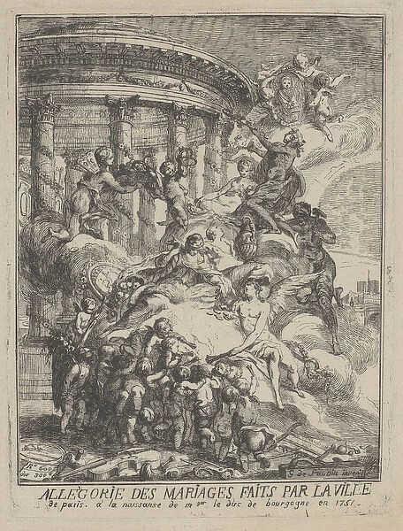 Allegorie des Mariages Faits par la Ville de Paris a la Naissance du Duc de Bourgogne