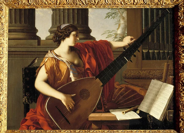 Allegorie de la musique Painting by Laurent de La Hyre (ou de La Hire, 1606-1656)