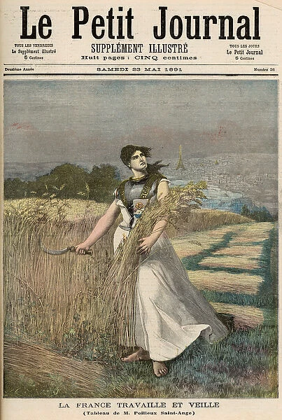 Allegory of France, from Le Petit Journal, 23rd May 1891 (colour litho)