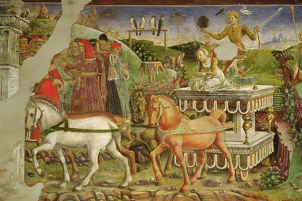Allegory of May: Apollos chariot pulled by horses and driven by Aurora, detail