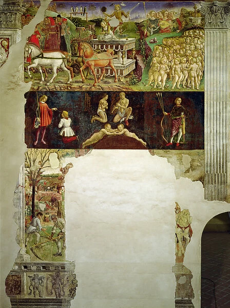 Allegory of May: Astrological Symbols of Gemini and Triumph of Apollo (Mese di Maggio