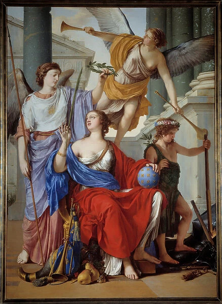 Allegory of the Regency of Anne of Austria (1601-1666) The regente is surrounded by an