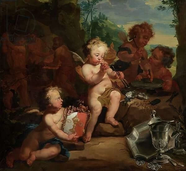 Allegory of the Silversmith's Trade (oil on canvas)