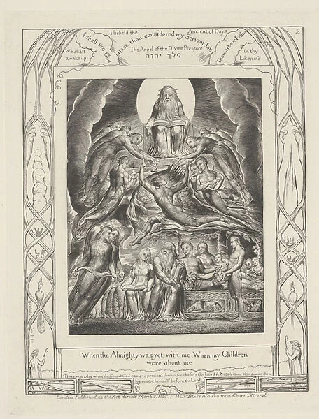 When the Almighty was yet with me, When my Children were about me, 1825 (engraving)
