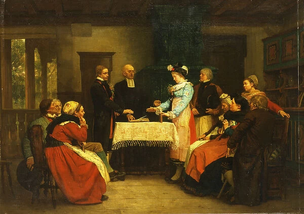 An Alsatian Wedding, 1869 (oil on canvas)