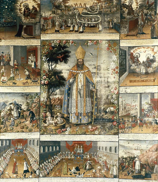 Altarpiece of the life of Saint Nicholas of Myra or Bari (270-345)