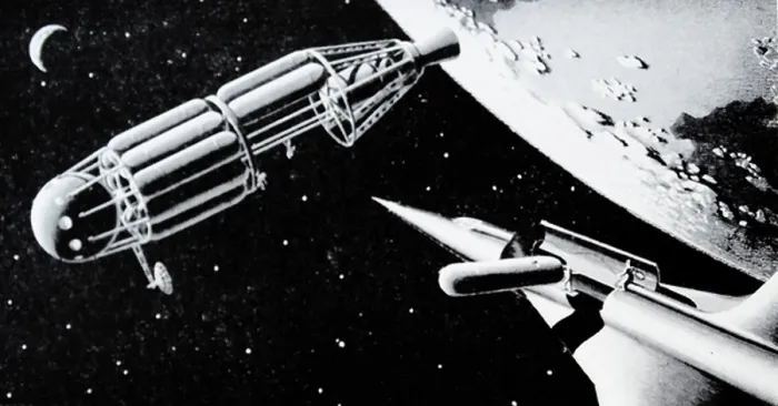 Framed Print : An alternative method of refuelling in space 1947