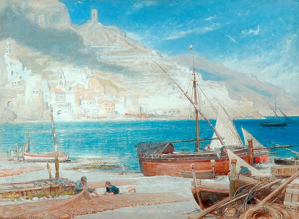 Amalfi, 1900 (oil on canvas)