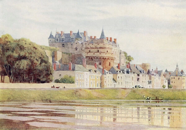 Amboise, the Castle (colour litho)