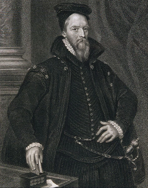 Ambrose Dudley (c. 1528-90), from Lodges British Portraits, 1823 (engraving)