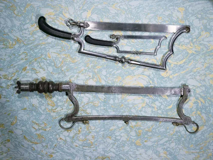 Framed Print : Amputation saws