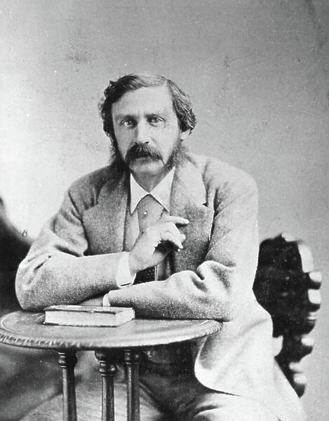 Amreican Author Bret Harte (Francis Brett Harte), 1836-1902 (b / w photo)