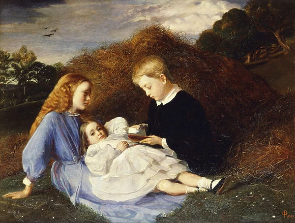 Amy, Dorothea and Hungerford Wren Hoskyns, 1863 (oil on canvas)