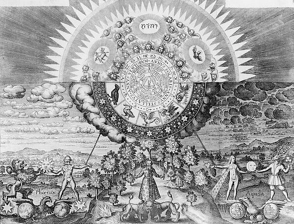 Analogy of the Microcosm and Macrocosm of Alchemy, from Basilica Philosophica