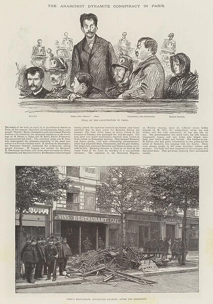 The Anarchist Dynamite Conspiracy in Paris (engraving)