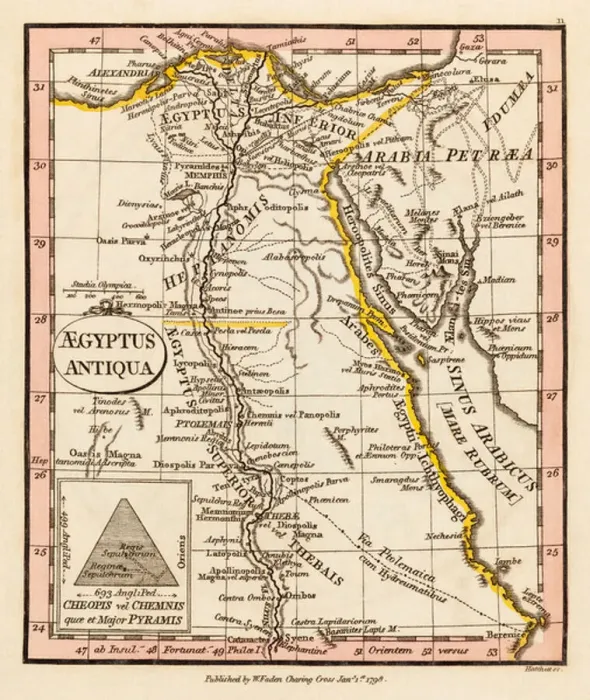 Framed Print : Ancient Egypt. Map Framed Print : Ancient Egypt. Map