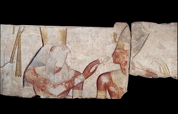 Ancient Egyptian Art: King Ramses II is introduced to the divinites Horus