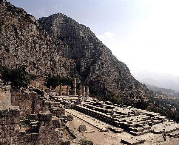 Ancient Greece: view of the site of Delphi in Greece