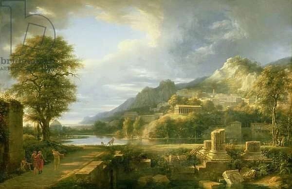 The Ancient Town of Agrigentum, 1787 (oil on canvas)