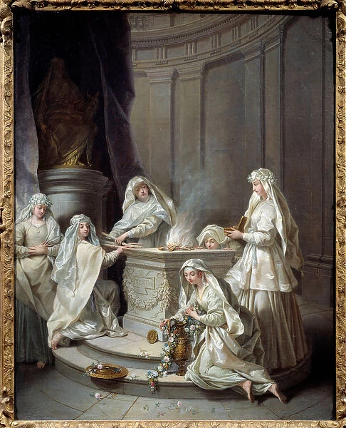 Ancient virgins. Painting by Jean Raoux (1677-1734), 1727. Oil on canvas. Dim: 0. 92 x 0