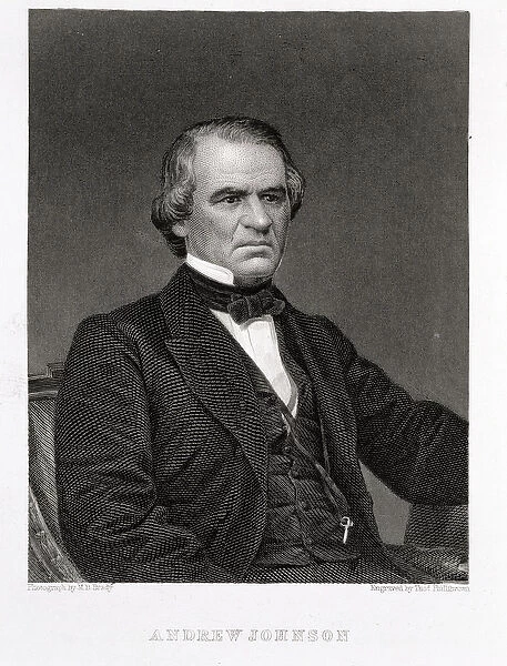 Andrew Johnson, engraved from a photograph by Thomas Phillibrown (engraving)