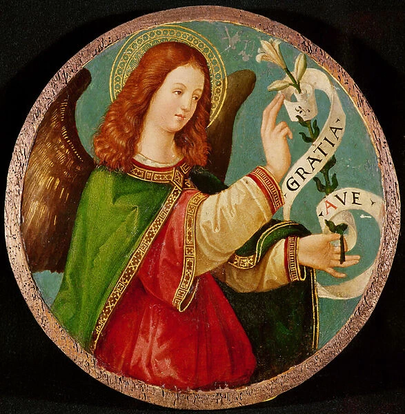 The Angel of the Annunciation (oil on panel)