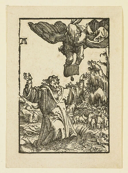 Angel Appearing to Joachim (woodcut)