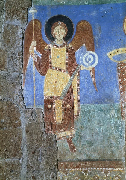 Angel from the apse, c. 1100 (fresco)