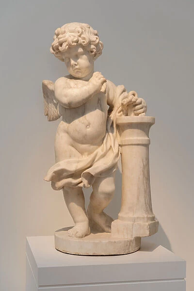 Angel with Instruments of the Passion, circa 1730-1735 (marble)