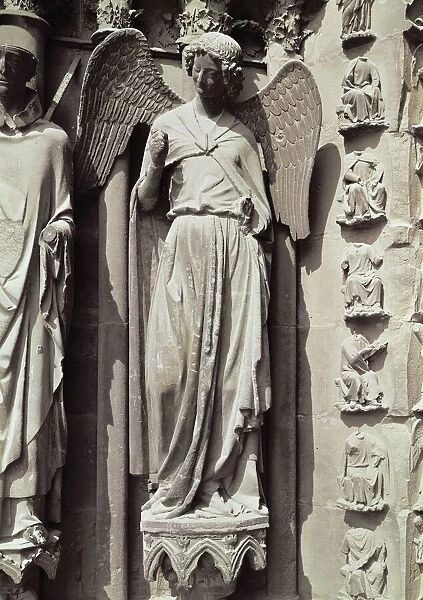 The Angel with a Smile, jamb figure from the west portal (stone)