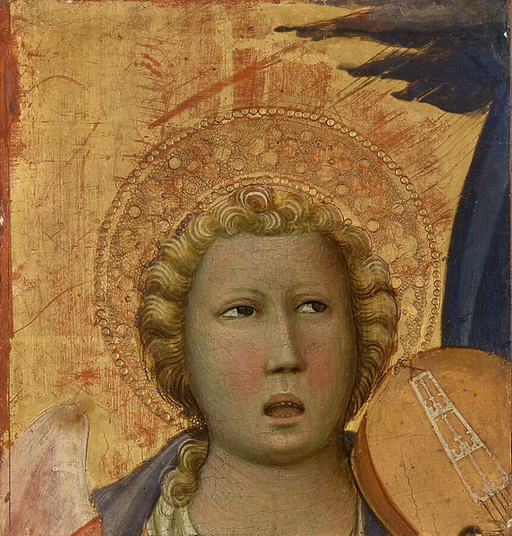Angel (tempera and gold leaf on panel)