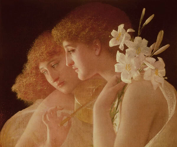 Two Angels, c. 1870 (oil on canvas)