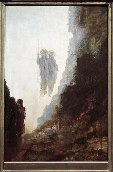 The Angels of Sodom Painting by Gustave Moreau (1826-1898), 19th century. Paris