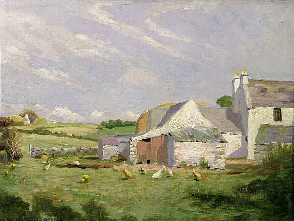 An Anglesey Farm (oil on canvas)