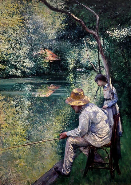 Angling, 1878 (oil on canvas)