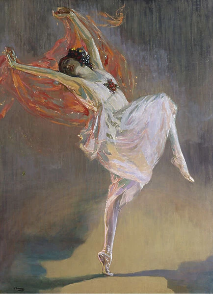 Anna Pavlova, 1910 (oil on canvas)