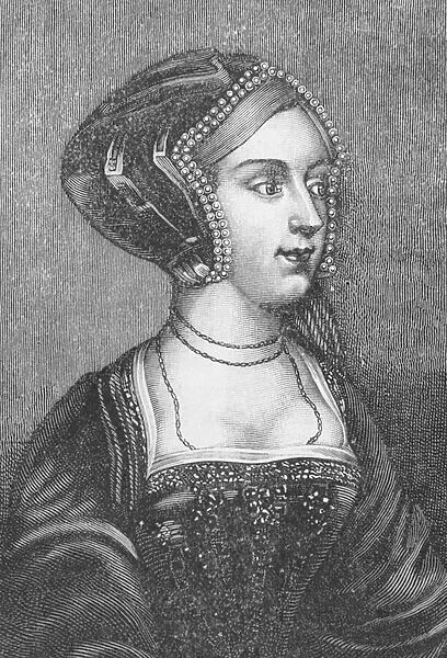 Anne Boleyn (c. 1507-36) Second Wife of Henry VIII of England (engraving) (see also 68049)
