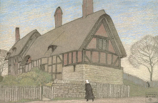 Anne Hathaways Cottage, 1918 (pastel on paper)
