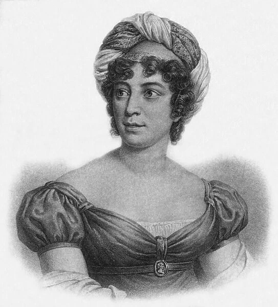Anne-Louise Germaine Necker, Baroness of Stael-Holstein (engraving)