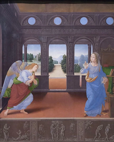 Annunciation, 1480-85 circa, (oil on panel)
